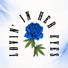 Lovin’ in Her Eyes Original-Logo mit blauer Rose und dezenten blauen Hintergrundakzenten