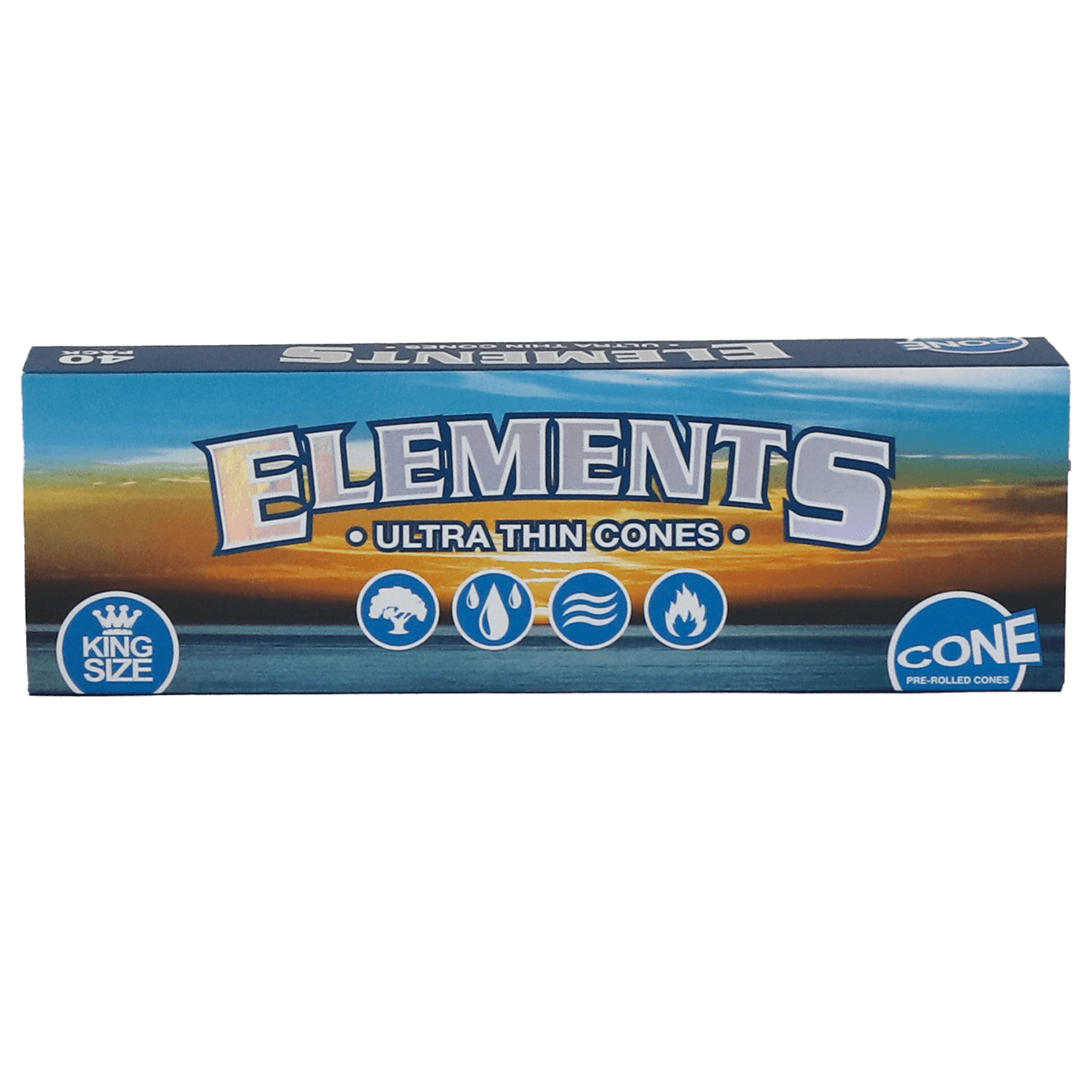 Elements Ultra Thin Rice Cones King Size – 40 Stück