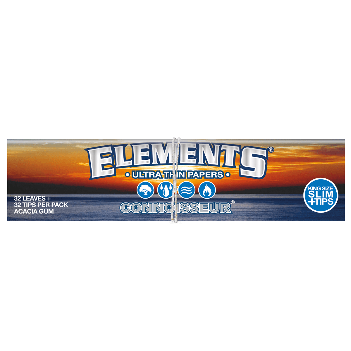 Elements Rice Papers Connoisseur King Size Slim mit Tips