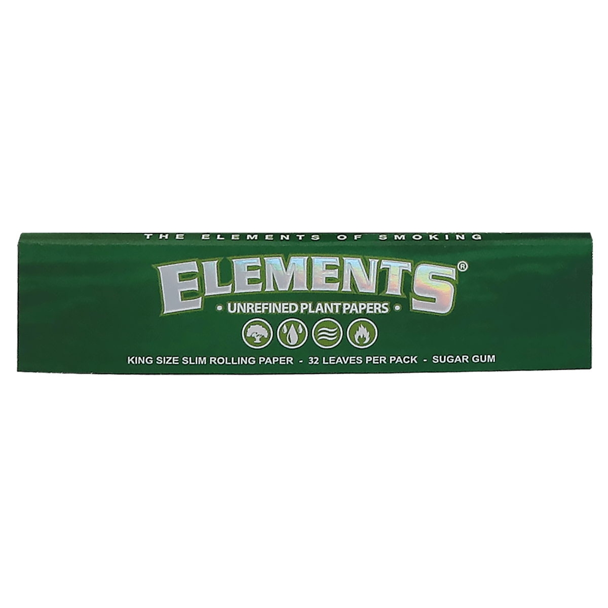 Elements Green Unrefined Plant Papers King Size Slim