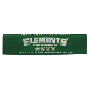Elements Green Unrefined Plant Papers King Size Slim