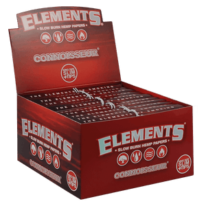 Elements Red Hemp Papers Connoisseur King Size Slim mit Tips