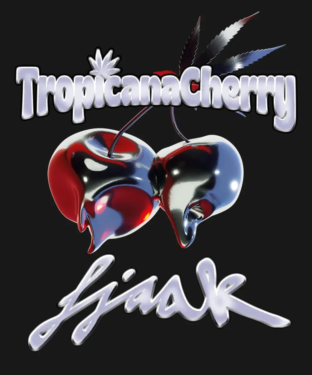 Tropicana Cherry von Barney’s Farm – Verpackungs-Artwork mit Kirsch-Grafik und „TropicanaCherry“-Logo.